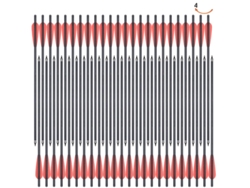 Flechas de carbono, material de carbono mixto, punta de flecha extraíble, 48 piezas de 20 pulgadas RB OEM