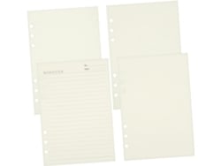 Pacote Com 4 Unidades De Argolas De Papel Perfuradas Linhas Grossas E Design À Prova De Manchas Para Cadernos