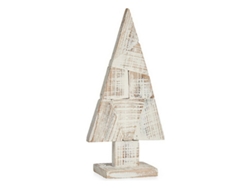 Árbol de Navidad Natural Madera Blanco (9 x 41,5 x 20 cm)