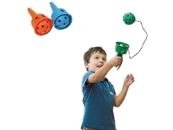 Lanza Y Atrapa - Pelotas Y Vasos Divertidos - Pelota Blanda Kendama Para Principiantes - Paquete De 2 Unidades (rojo Y Azul)