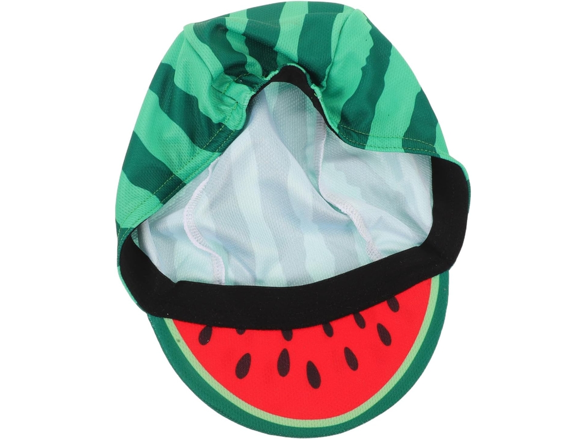 Forro refrescante para casco con estampado de sandía verde, para ciclismo.