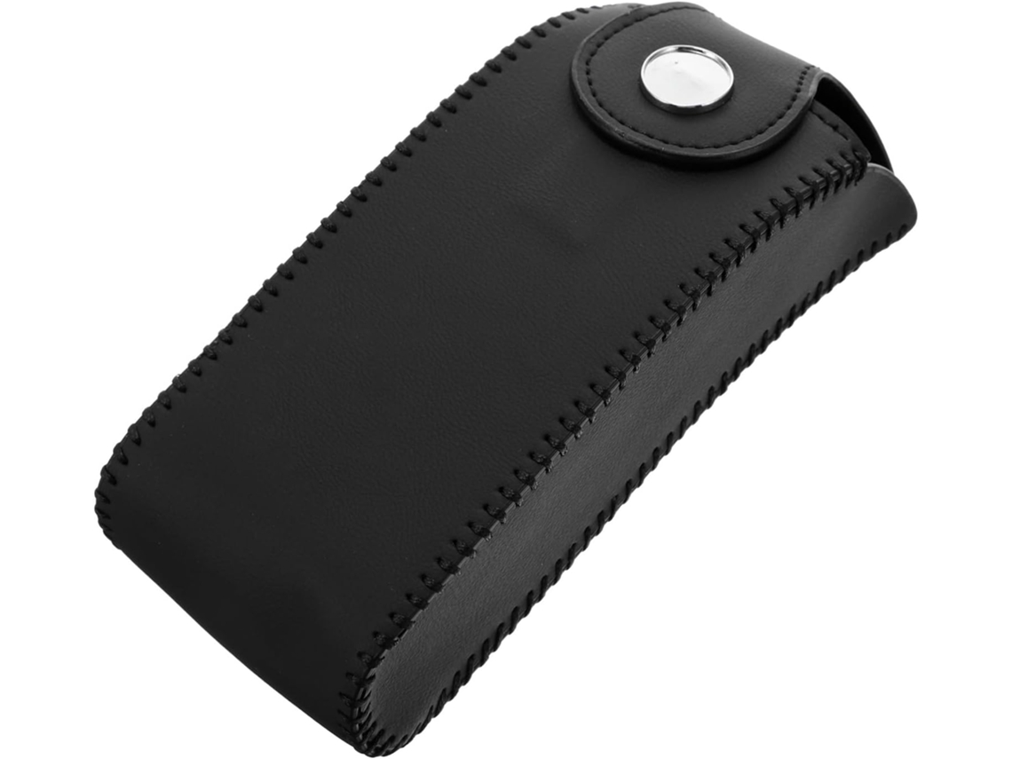 Caja De Almacenamiento Compatible Con La Visera Del Coche Para Gafas De Sol, De Piel Sintética Negra, Organiza El Almacenamiento.
