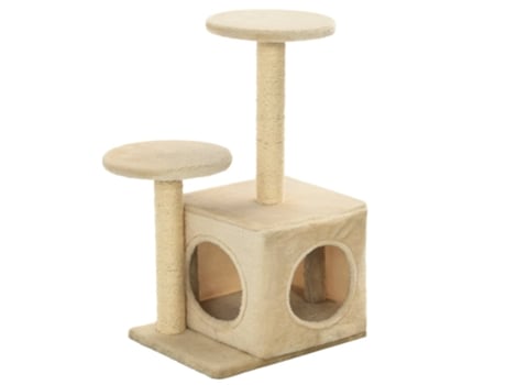 vidaXL Rascador para gatos con poste de sisal 60 cm beige