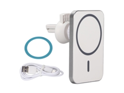 Carregador Sem Fio Para Carro 15w Carregamento Rápido Magnético 360 Graus Rotação Suporte Estável Branco