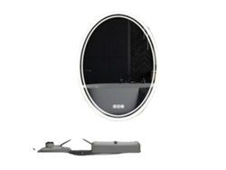 Espejo de baño con iluminación LED, brillo regulable, control táctil, 50 x 70 cm (OEM) (20 x 28 pulgadas)