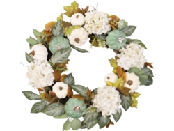 Corona De Otoño - Guirnalda De Cosecha | Decoración Con Hojas De Arce Y Flores Para