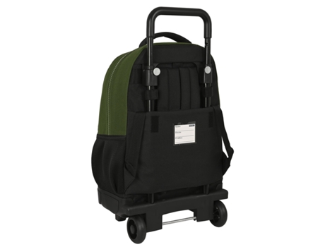 Mochila Escolar con Ruedas SAFTA Dark forest (Negro - Verde - Poliéster 600D)