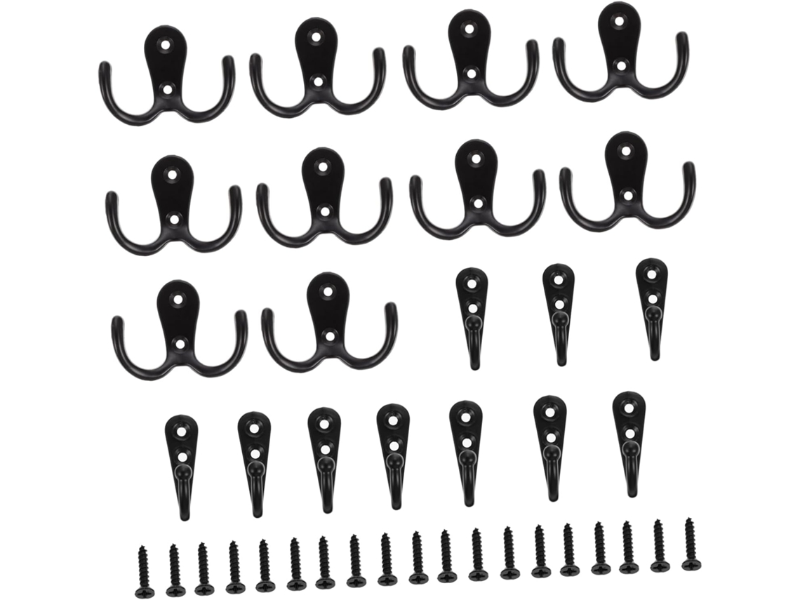 20 Piezas Gancho Retro Negro Ganchos Vintage Colgar