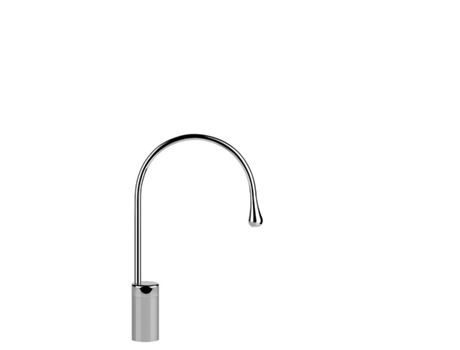 Caño de pedestal para lavabo GESSI Goccia, versión alta, sin desag&uuml,e, 244 mm de proyección, caño giratorio 360 grados, 33855