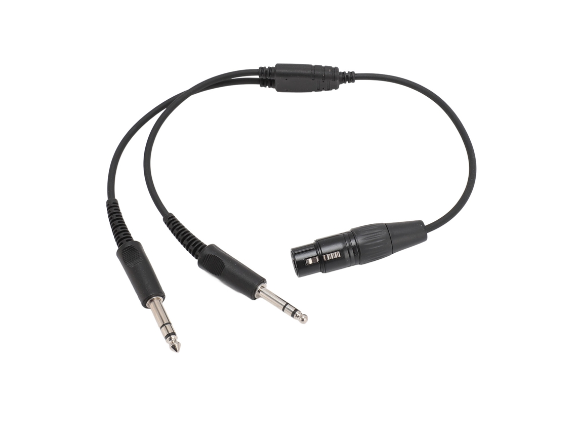 Adaptador Xlr 5 Pinos Fêmea Para Plugue Duplo Ga Para Fones De Ouvido De Aviação Airbus