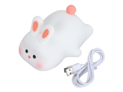 Lámpara de mesa recargable USB táctil con forma de conejo de silicona, ideal para la habitación del bebé o para decorar el estudio.