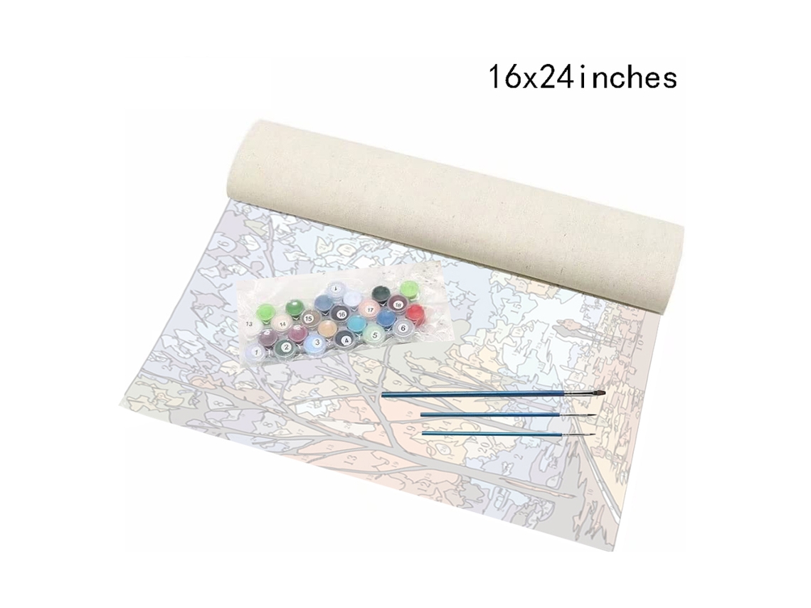 Kit De Pintura Por Números Para Adultos Principiantes, Lienzo Al Óleo Para Decoración De Pared, Regalo Hecho A Mano, 40x50cm