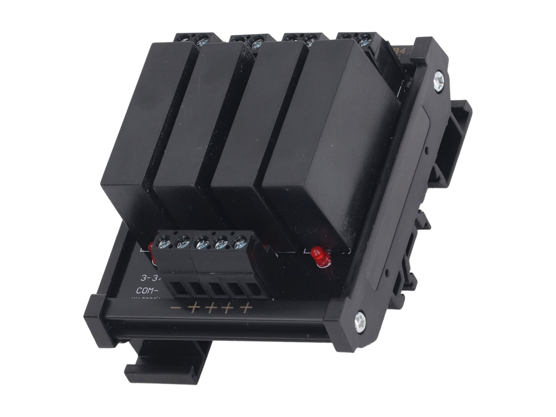 Módulo De Relé De Estado Sólido 4p Din Rail Dc A Dc Terminal Común Negativo 3‑32v Entrada 5‑8a 5‑60v Carga