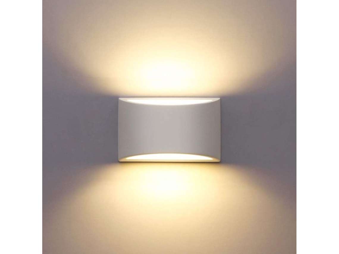 Lámpara De Pared Led Interior Moderna Plaster 7w Luz Blanca Cálida Aplique De Pared