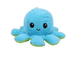 Ats-peluche Pulpo Reversible De Doble Cara Animal Lindo Juguete De Peluche Para Bebés Regalo Azul Claroverde Claro