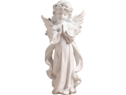 Estatua Artística De Resina De Una Niña Querubín Rezando, Pieza Decorativa De Escritorio.