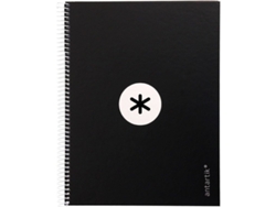 Cuaderno LIDERPAPEL Série Antartik 90g/m² Negro, horizontal (A4)
