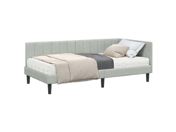 Syfax™ Estructura De Cama Esquina Con Colchón 2 Pcs Gris Claro