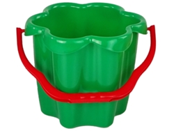 Cubo de arena con flores verdes B.active