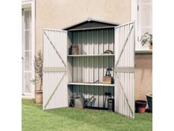 Caseta de jardín de acero galvanizado antracita de 116 x 45 x 175 cm LOVELY HOME
