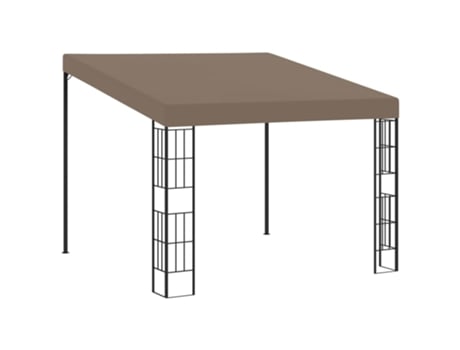 MAISON EXCLUSIVE Cenador con montaje en la pared gris taupe 3x3 m