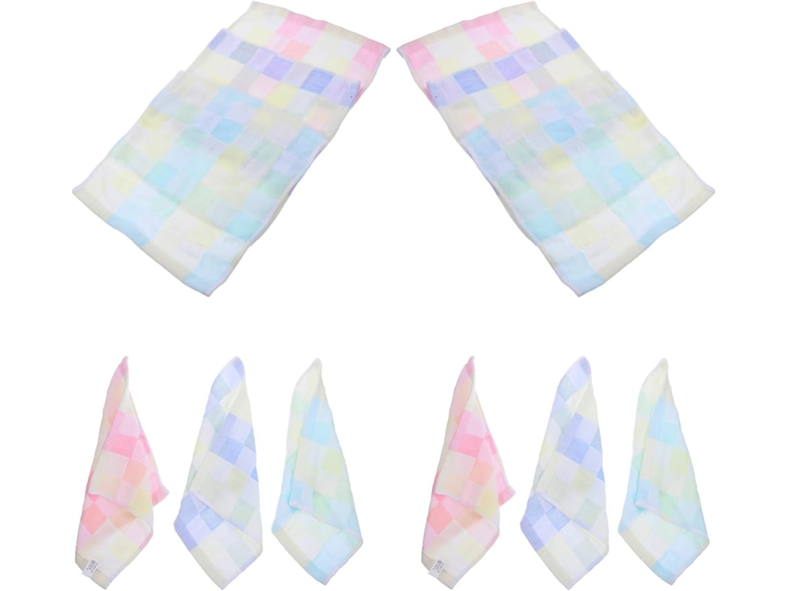 Conjunto De 12 Toalhas De Algodão Para Bebê, Lenços Absorventes De Musselina