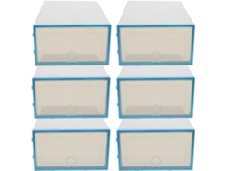 Cajas Zapatos Plástico Apilables Juego 6 Gruesas Transparente Almacenamiento Práctico Mujeres Armarios