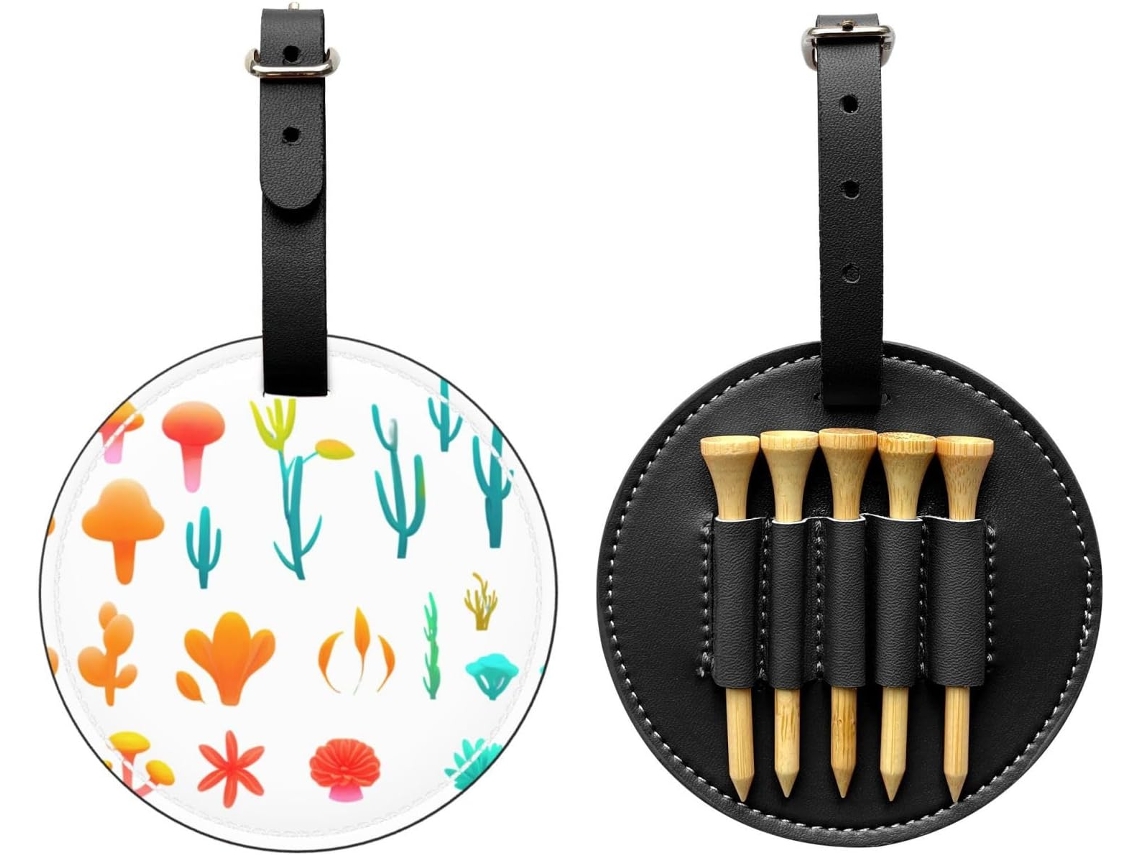 Bolsa para Guardar Tees de Golfe em Preto Coral Neon Fácil de Transportar e Mais Eficiente para Jogar Golfe.