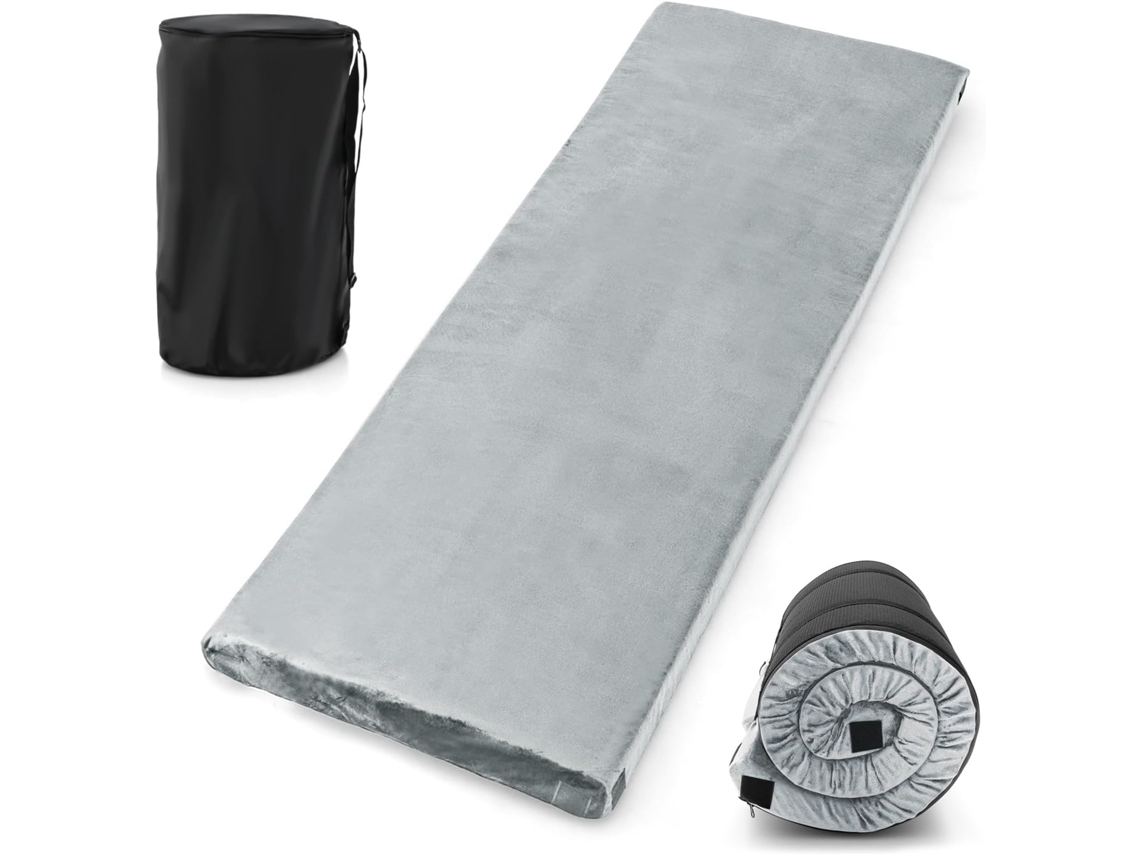 Colchón Enrollable de Espuma, Colchoneta Espuma de Camping, 183cm x 62,5cm x 6,5cm, Bolsa de Transporte, Esterilla de Dormir para Exteriores COSTWAY