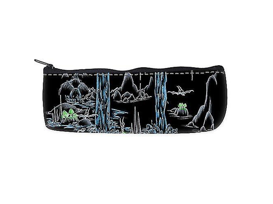 Estuche organizador con cremallera y diseño de murciélagos en la cueva, con diseño en cascada, Chennnls