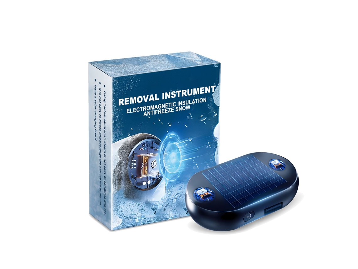 Instrumento antihielo y de remoción de nieve para energía solar