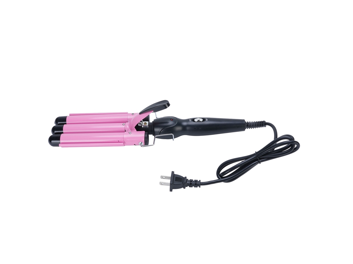 Plancha De Pelo De 3 Barriles Y 22 Mm Con Rizador Rápido, Calentamiento, Control De Temperatura Y Enchufe Usb.