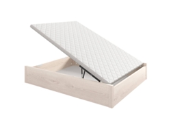 Canapé Arcón Tirador Embutido Altura AZNAR Madera Blanco (140x190)