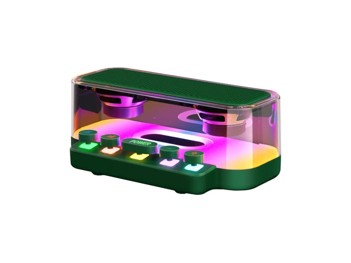 Altavoz Bluetooth inalámbrico portátil Yizhood con sonido envolvente 4D y luz LED, subwoofer para exteriores