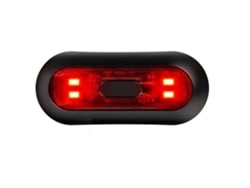 Luz Led Para Casco, Recargable, Luz Trasera Roja De Advertencia (negra)