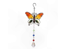 Colgante de carillón de viento de cristal con atrapasol arcoíris para decoración de jardín y hogar, accesorio para lámpara de araña.