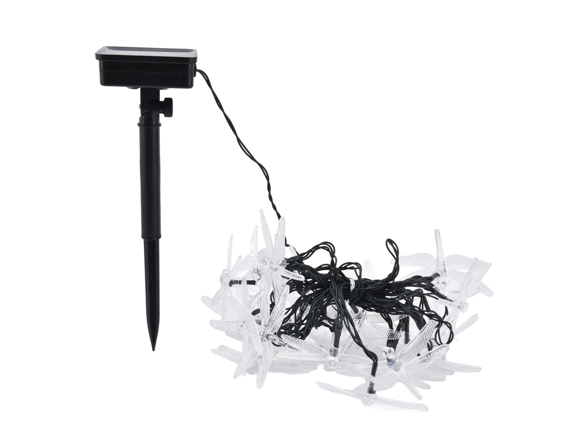 2026-cinta De Luces De Libélula Solar Ip44 Impermeable 30 Led 2 Modos Colorida Para Jardín Patio Césped