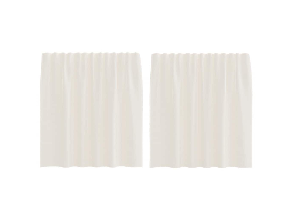 Maison Exclusive - Cortinas De Gasa Con Bolsillos Para Varillas 2 Uds. Crema