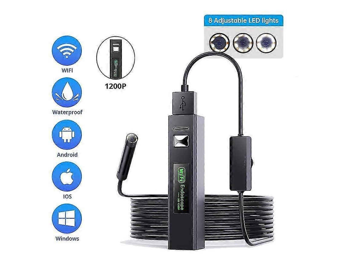 Nueva cámara endoscópica F150 de 1200p con Wi-Fi, resistente al agua, con forma de serpiente. Mini cámara. TAISHENGDA
