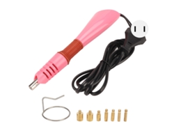 Aplicador De Adhesivo Termofusible Autónomo Con Termostato, 7 Puntas Metálicas, Rosa, 110-220 V, Para Bricolaje, Económico.