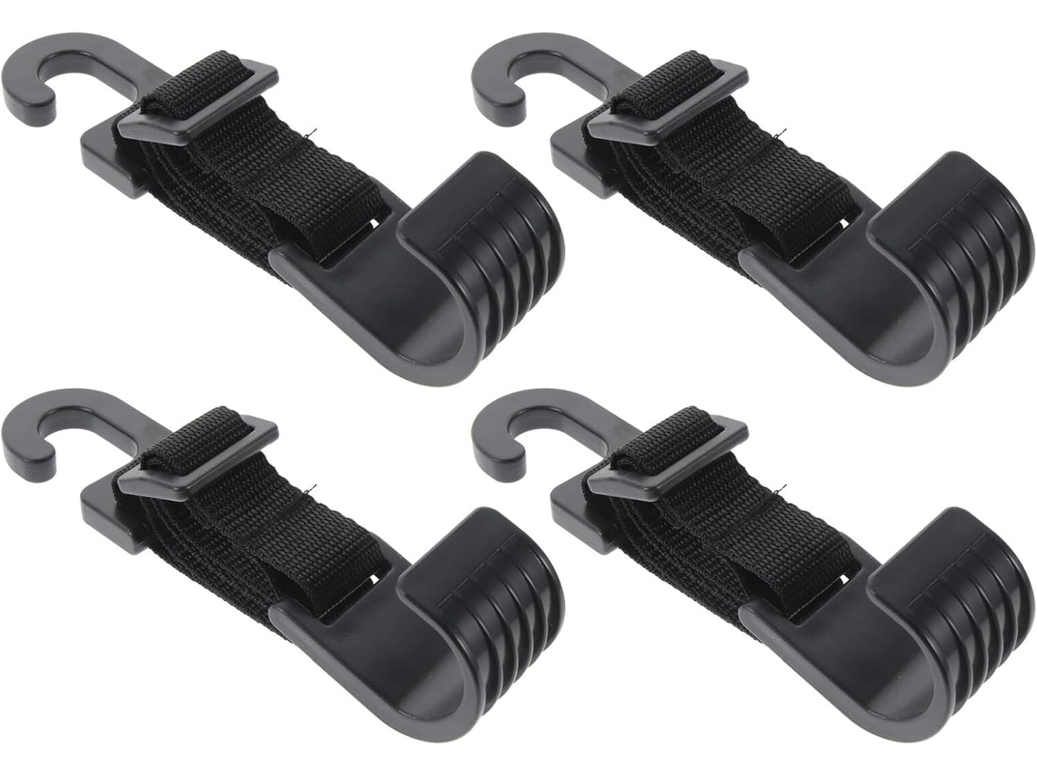 Juego De 4 Ganchos De Plástico Ajustables Para Coche, Soporte Para El Asiento Trasero, Colgadores Para Reposacabezas.