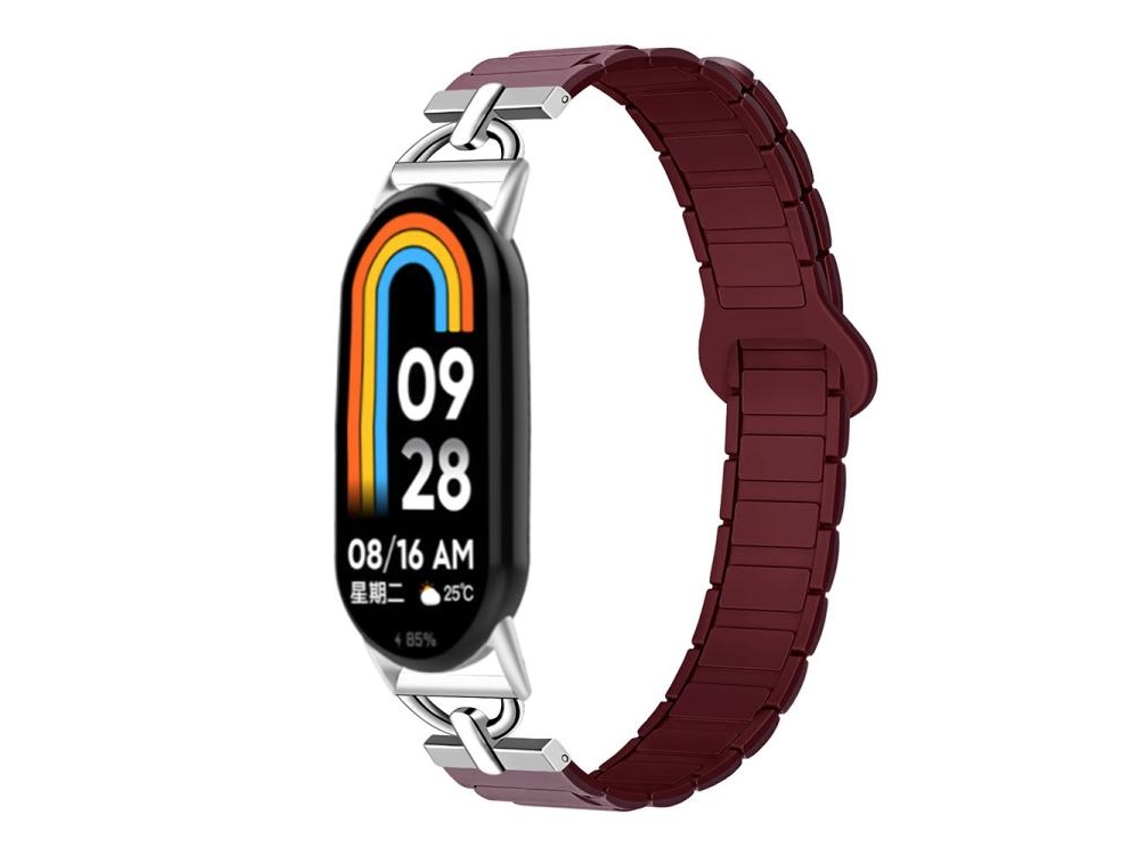 Pulsera para Xiaomi Smart Band 10/9/8 - Silicona magnética - Tres esferas en forma de D