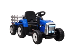 Tractor eléctrico para niños, remolque, control remoto, reproductor de MP3, luces