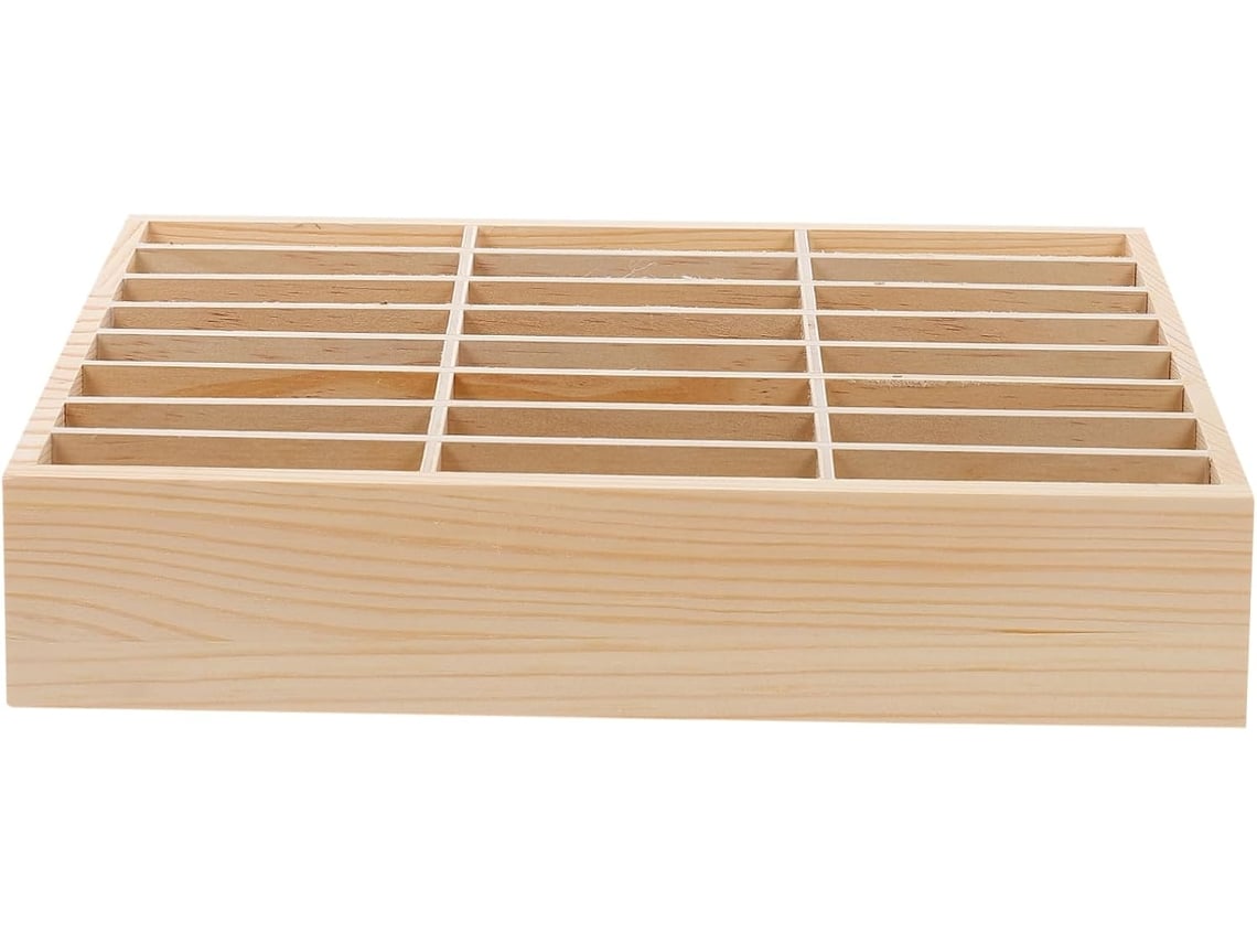 Caja De Madera Multirejilla Para Guardar Fundas De Teléfono, Soporte De Almacenamiento
