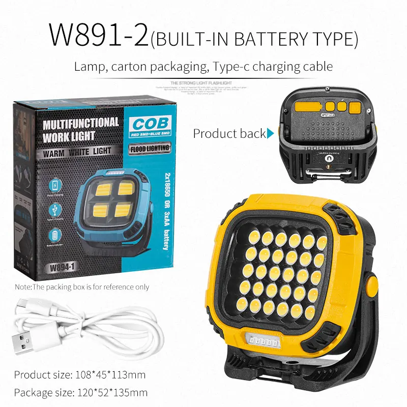 Linterna Led Recargable - Banco De Energía Portátil - Camping - Impermeable - Luz De Largo Alcance