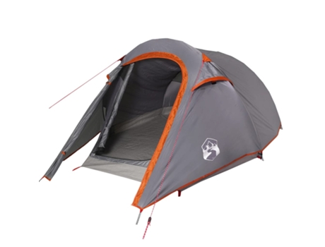 Tienda de campaña túnel 2 personas VIDAXL impermeable gris y naranja