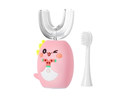 Cepillo De Dientes Eléctrico Para Niños En Forma De U, Recargable, Con Cabezal De Cerdas Suaves, Color Rosa Siurn
