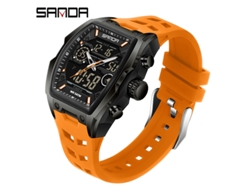 Reloj Electrónico De Moda (naranja) Con Alarma Luminosa E Impermeable