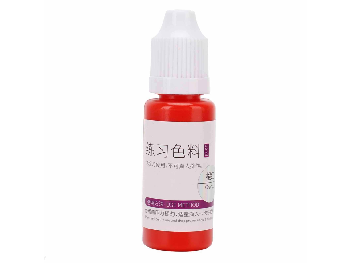 Pigmento Semipermanente Para Tatuajes De 15 Ml Para Cejas Y Labios, Tinta Para Microblading Rojo Anaranjado.