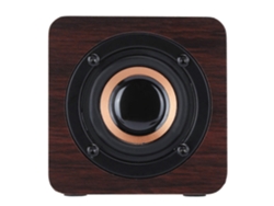 Altavoz Bluetooth portátil Yunzii Woodiness con acabado en madera de nogal